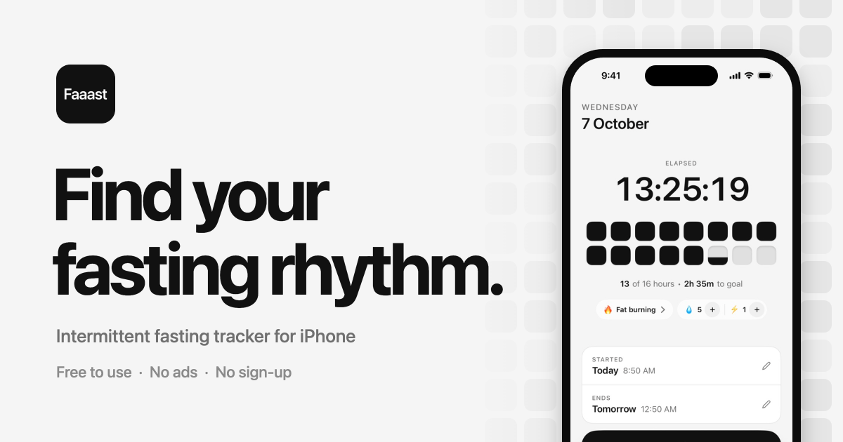 Fasted for 5 years, got sick of every fasting app hiding the timer behind a paywall, so I built my o